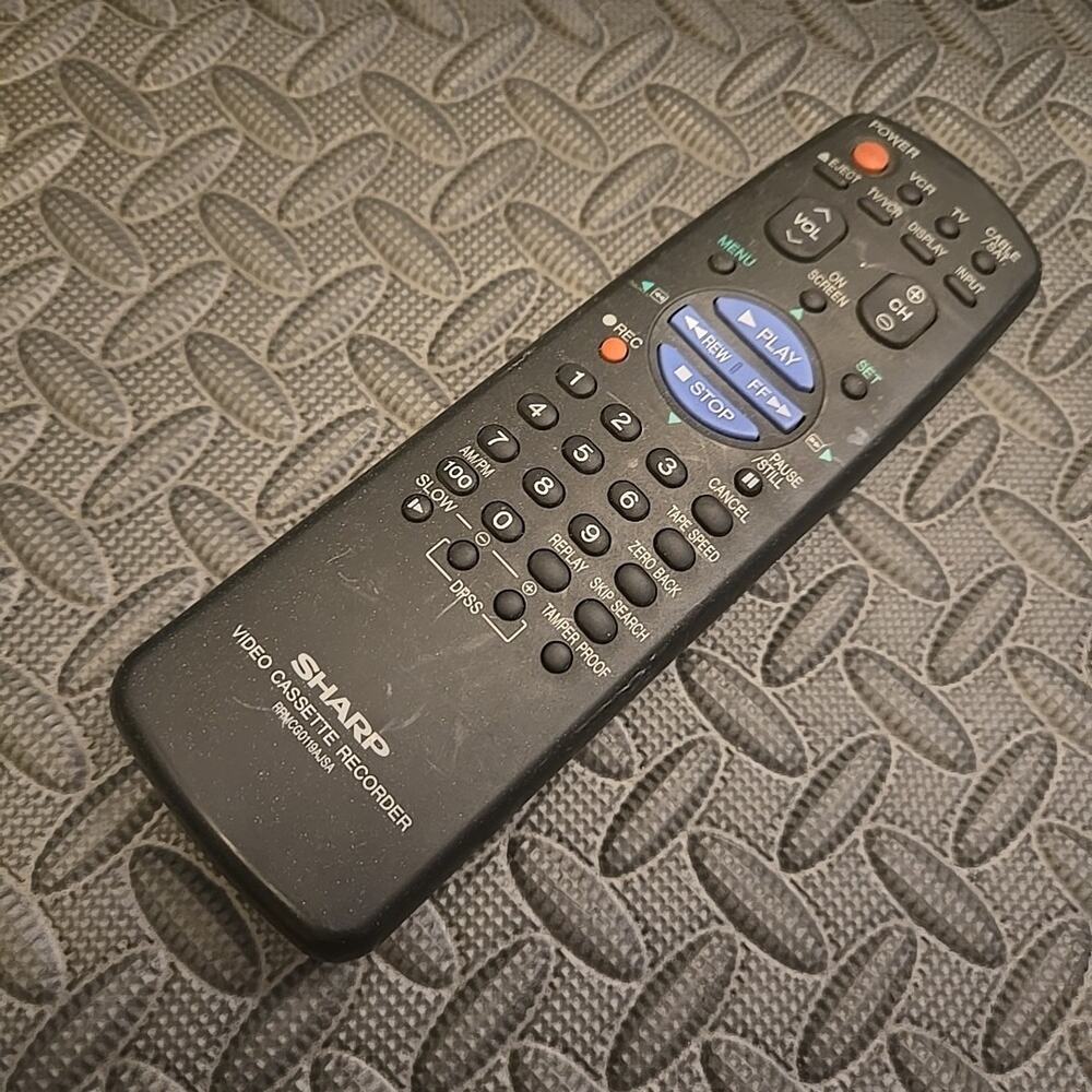 Sharp VCR Remote Control Tested Working